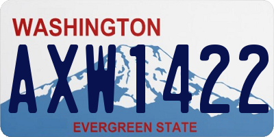 WA license plate AXW1422