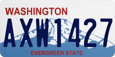 WA license plate AXW1427