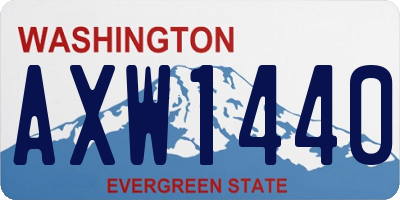 WA license plate AXW1440