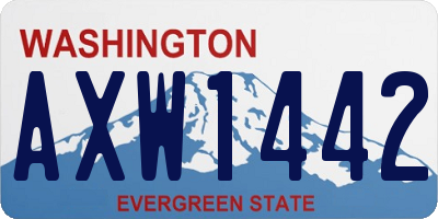 WA license plate AXW1442