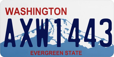 WA license plate AXW1443