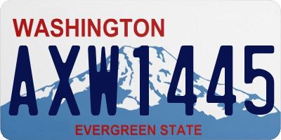 WA license plate AXW1445