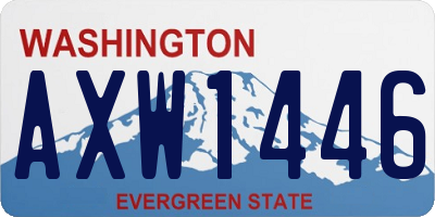 WA license plate AXW1446