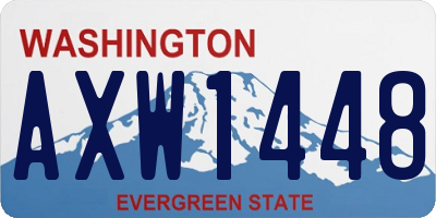WA license plate AXW1448