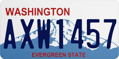 WA license plate AXW1457