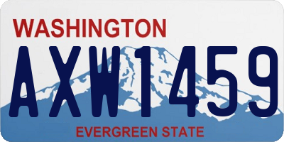 WA license plate AXW1459