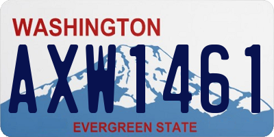 WA license plate AXW1461