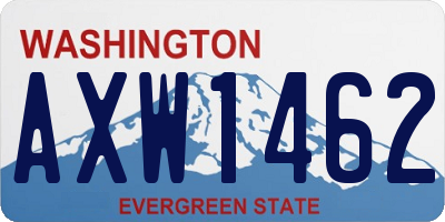 WA license plate AXW1462