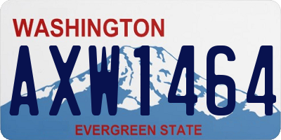 WA license plate AXW1464