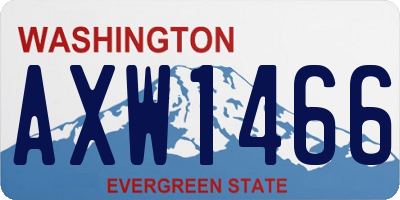 WA license plate AXW1466