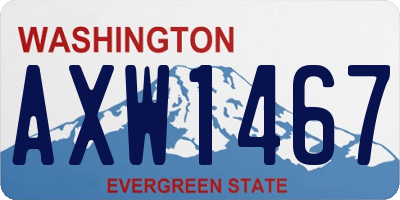 WA license plate AXW1467