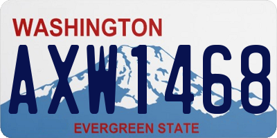 WA license plate AXW1468