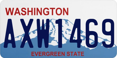 WA license plate AXW1469