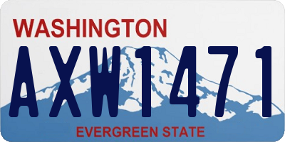 WA license plate AXW1471