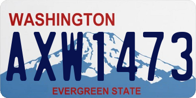 WA license plate AXW1473