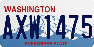 WA license plate AXW1475