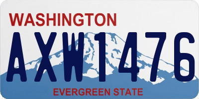 WA license plate AXW1476