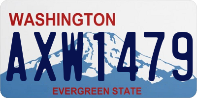 WA license plate AXW1479