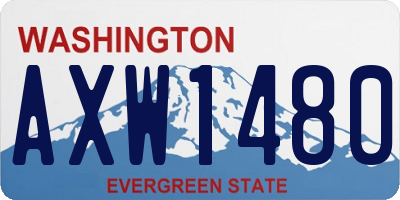 WA license plate AXW1480