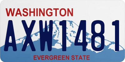 WA license plate AXW1481