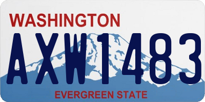 WA license plate AXW1483