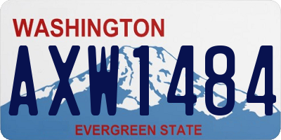 WA license plate AXW1484