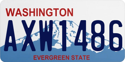 WA license plate AXW1486