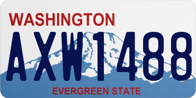 WA license plate AXW1488
