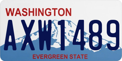 WA license plate AXW1489