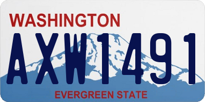 WA license plate AXW1491