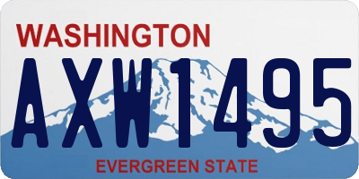 WA license plate AXW1495