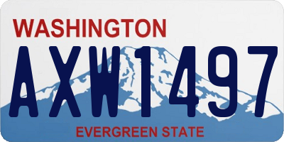 WA license plate AXW1497