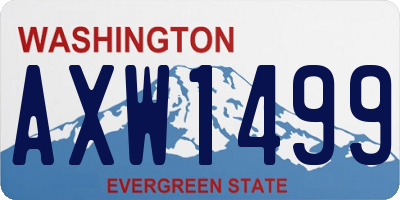 WA license plate AXW1499