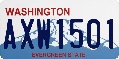 WA license plate AXW1501