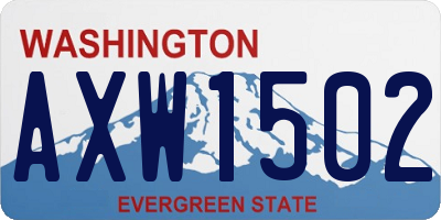 WA license plate AXW1502