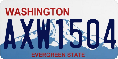 WA license plate AXW1504