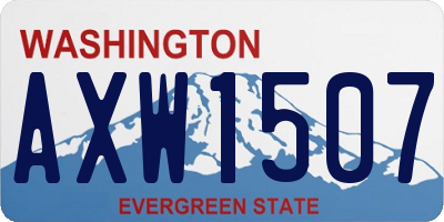 WA license plate AXW1507