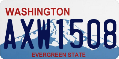 WA license plate AXW1508