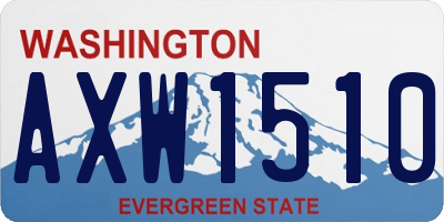 WA license plate AXW1510