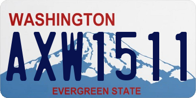 WA license plate AXW1511