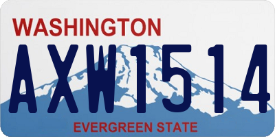 WA license plate AXW1514