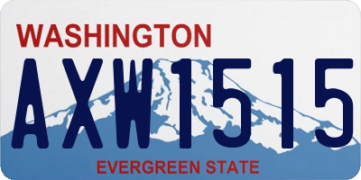 WA license plate AXW1515