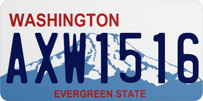 WA license plate AXW1516
