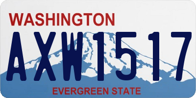 WA license plate AXW1517