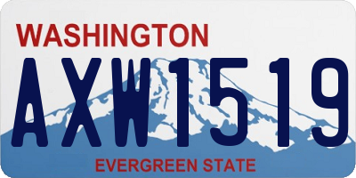 WA license plate AXW1519