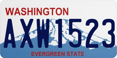 WA license plate AXW1523