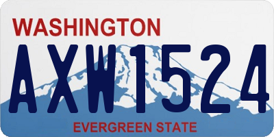 WA license plate AXW1524