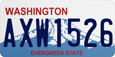 WA license plate AXW1526