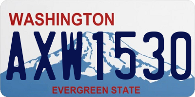 WA license plate AXW1530