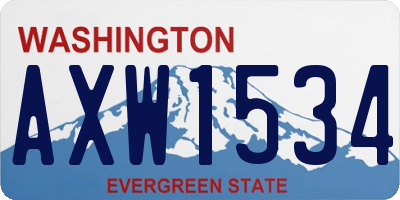 WA license plate AXW1534